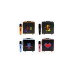 15W 11X11 Piksel LED Ekranlı Karaoke Bluetooth Hoparlör Mavi BTS-270 - Option-1