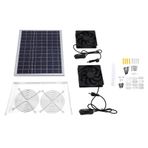15W güneş Enerjili Fan güneş Paneli Egzoz Fanı su Geçirmez çift Fanlar Için çifte Fanlar Tavuk Kümesleri Kulübeler çubuk Fan Soğutma Havalandırma Enerji Tasarrufu güneş Enerjili