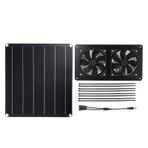 15W Güneş Paneli Çift Fan Kiti, Monokristalin Güneş Egzoz Alım Fanları Alım Soğutma Havalandırma Fanı Tavuk Kümesleri Serhouses Shed (15W-2FAN12)