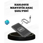 15W Manyetik Kablosuz Şarj Pedi Araç Masa Kullanımına Qi Şarj
