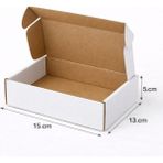 15X13X5 cm Kutu- Mini Receiver E-Ticaret Kargo Kutusu-Beyaz Kutu- 0,3 Desi Kutu-Kraft-25 Adet