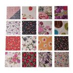 15x15cm 50 Parça Patchwork Kırkyama Pamuklu Kumaş Desen Renk Dikiş Hobi Elişi