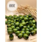 15X18 mm Oval Ahşap Boncuk (50 Gram 40 Adet) Makrome Çanta Tasarım Tahta Boncuk Delik Çapı 7 mm - Haki Yeşili