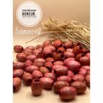 15X18 mm Oval Ahşap Boncuk (50 Gram 40 Adet) Makrome Çanta Tasarım Tahta Boncuk Delik Çapı 7 mm - Pembe
