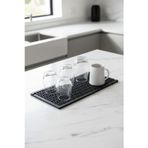 15X33 cm Kauçuk Bar Mat, Bulaşık Kurutma Matı, Tencere Altlığı, Cam Kenarı Saksı Altlığı