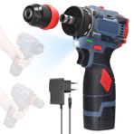 16.8V 2in1 Lityum Matkap Elektrikli Tornavida Çok Fonksiyonlu Elektrikli Alet 45Nm Tork Fırçasız Motor Ev Aletleri için Pratik Tornavida Mobilya Montajı Otomotiv Elektroniği Tari