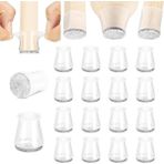 16 Adet Keçeli Silikon (15MM*17MM) Masa Sandalye Pabuç Kaydırmaz Zemin KORUYUCU,18MM.KEÇESIZMAT