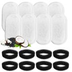 16 Adet Kedi Su Çeşmesi Filtresi, 100 oz/3.2L ve 74oz/2L Paslanmaz Çelik Köpek Su Çeşmesi Otomatik Pet Çeşmesi, 3 Filtrasyon Sistemi (8 Filtre ve 8 Sünger) için Kedi Çeşmesi Filtresi Değiştirme