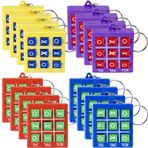 16 adet Tic Tac Toe anahtarlık, 8 – 12 yaş arası çocuklar için, plastik Tic Tac Toe kolye ucu, parti hediyesi, mini sırt çantası, klips, doğum günü, kız çocukları için hediye, çocuk doğum günü