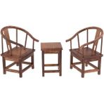 1/6 Bebek Evi Peri Bahçesi Aksesuar Için Antik Çin Çay Masa Koltuk Kiti