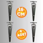 16 Cm Metal Klas Koltuk Ayağı Mobilya Ayağı Ünite Ayağı Konsol Ayağı Puf Berjer Ayağı (4 Adet)