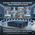 16 Kanallı Ip 8 Mp Nvr (Network Video Recorder) Kayıt Cihazı - Siyah