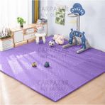 16 Lı Set Eva Tatami Minder Mat Spor Oyun Egzersiz Yoga Minder Matı 50X50 13MM - Mor - 200 x 200 cm