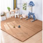 16 Lı Set Eva Tatami Minder Mat Spor Oyun Egzersiz Yoga Minder Matı 50X50 13MM - Taba - 200 x 200 cm