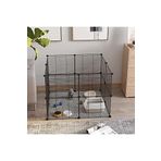 16 Panel Evcil Küçük Hayvan Kedi Köpek Kuş Evi Kafesi Oyun Parkı Portatif Taşınabilir Metal Tel