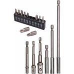 16 Parça Tornavida Ucu ve Bits Uç Bağlantı Seti, Çok Yönlü Kullanım - Ahşap