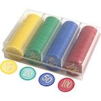 160 Adet Plastik Poker Fişi Değeri 10 20 50 100 Jetonlar Madeni Paralar Masa Oyunu Fişleri Için Büyük Sayılar (Yurt Dışından)