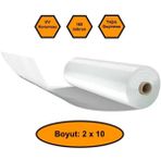 160 Micron Naylon Örtü, Şeffaf Su Geçirmez Naylon, 2X10 Metre