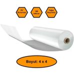 160 Micron Naylon Örtü, Şeffaf Su Geçirmez Naylon, 4x4 Metre