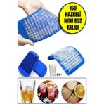 160'LI Mini Küp Şekilli Silikon Buzluk - Mini Küplü Sunum Buz Kalıbı