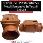 160'LIK Pvc Plastik Atık Su Klepeli Çekvalf – Geri Akış ve Koku Önleyici