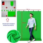 160X200 Cmchromakey Green Screen Greenbox Yeşil Fon Perde Background Backdrop