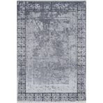 160x300 cm Sangli Gri Çerçeveli Yün El Dokuma Modern Geometrik Etnik Eskitme Desenli Boho Oturma Odası Salon Yolluk Koridor Mutfak Halısı
