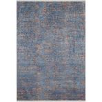 160x300 cm Sircan Mavisi Modern Yün El Dokuma Modern Geometrik Etnik Eskitme Desenli Boho Oturma Odası Salon Yolluk Koridor Mutfak Halısı