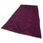 160x325 cm Geometrik Kilim Mor Geometrik Yün El Dokuma Modern Geometrik Etnik Eskitme Desenli Boho Oturma Odası Salon Yolluk Koridor Mutfak Halısı