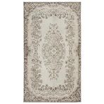 162x284 cm Atina Bej Vintage Yün El Dokuma Modern Geometrik Etnik Eskitme Desenli Boho Oturma Odası Salon Yolluk Koridor Mutfak Halısı