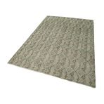 163x259 cm Kareli Kilim Yeşil Kareli Yün El Dokuma Modern Geometrik Etnik Eskitme Desenli Boho Oturma Odası Salon Yolluk Koridor Mutfak Halısı