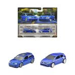 1:64 Hot Wheels Premium Car Culture 2'Li Paket 2004 Volkswagen Golf R32 - Volkswagen Golf Mk7 Hbl96 - Jhw49