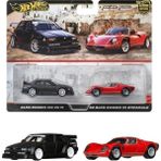 1:64 Hot Wheels Premium Car Culture 2'li Paket Alfa Romeo 155 V6 Tı - 69 Alfa Romeo 33 Stradale - 8 cm