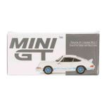 1:64 Mini GT Porsche 911 Carrera RS 2.7 Grand Prix White with Blue Livery Diecast Model Araba