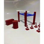 1/64 Ölçek Diorama Garaj Seti - Kırmızı