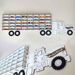 1/64 Tır Modeli Beyaz Hobi Oyuncak Araba Rafı