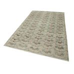 164x274 cm Kareli Kilim Bej Kareli Yün El Dokuma Modern Geometrik Etnik Eskitme Desenli Boho Oturma Odası Salon Yolluk Koridor Mutfak Halısı