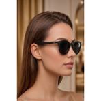 165 Exeline Col Oval Seri Polarize Uv 400 Yansıma Giderme Premium Kadın Güneş Gözlüğü 51*19*135 - Siyah