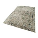 165x253 cm Kareli Kilim Yeşil Kareli Yün El Dokuma Modern Geometrik Etnik Eskitme Desenli Boho Oturma Odası Salon Yolluk Koridor Mutfak Halısı