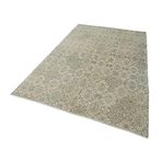 165x268 cm Kareli Kilim Bej Kareli Yün El Dokuma Modern Geometrik Etnik Eskitme Desenli Boho Oturma Odası Salon Yolluk Koridor Mutfak Halısı