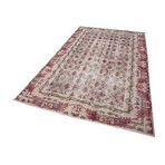166x275 cm Kareli Kilim Kırmızı Kareli Yün El Dokuma Modern Geometrik Etnik Eskitme Desenli Boho Oturma Odası Salon Yolluk Koridor Mutfak Halısı