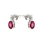 1,69 ct Pırlantalı Yakut Küpe
