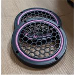 16CM Pembe Neon Işıklı Hoparlör ve Midrange Kapağı 1takım (2ADET) Vidalanabilir