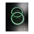 16cm Yeşil Neon Işıklı Hoparlör ve Midrange Kapağı 1takım (2adet) Vidalanabilir