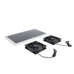 16W güneş Enerjili Egzoz Fanı, Hava Durumu Taşkın Güneş Ven Fan Güneş Paneli Çift Fan Kiti Monokristalin Silikon Panel Ile Tavuk Kümesi Sera Garajı