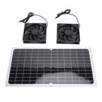 16W Güneş Ven Fan, Enerji Verimli Güneş Powered Egzoz Fanı Güneş Paneli Çift Fan Kiti, Tavuk Kümesi Sera Garajı Için Monokristalin Silikonlu