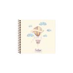 16x15 Cm Çizgisiz 50 Yaprak Sert Kapak Telli Defter 60 Gr Krem Rengi Kağıt Balon Desen