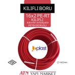 16X2 Pe-Rt Kılıflı Kalorifer ve Radyatör Petek Borusu 100 Metre - Kırmızı