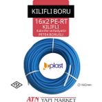 16X2 Pe-Rt Kılıflı Kalorifer ve Radyatör Petek Borusu 100 Metre - Mavi