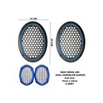 16X24 cm 6x9 Inch Neon LED Işıklı Midrange Oval Hoparlör Kapağı Çiftli (2 Adet) Mavi Renk